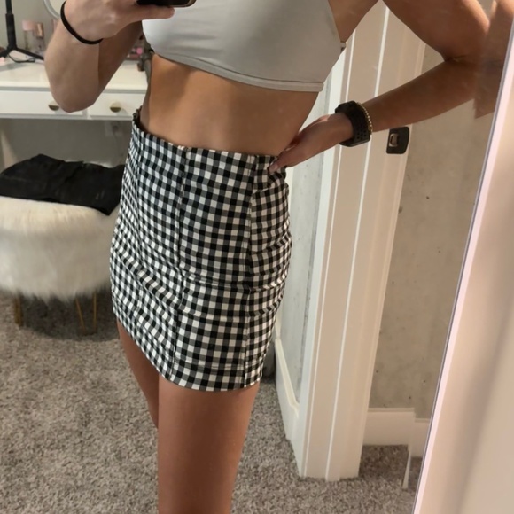 Free People Modern Femme Novelty gingham mini skirt 4 - Picture 3 of 12